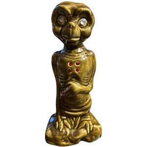 Vintage E.T. The Extra Terrestrial Ceramic Statue 1980s Hand Painted
